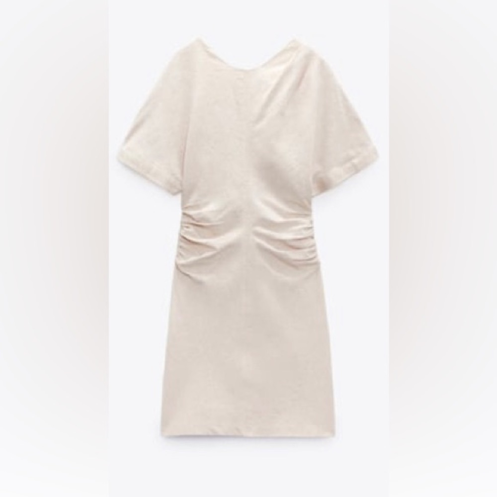 Zara Linen Blend Mini Dress